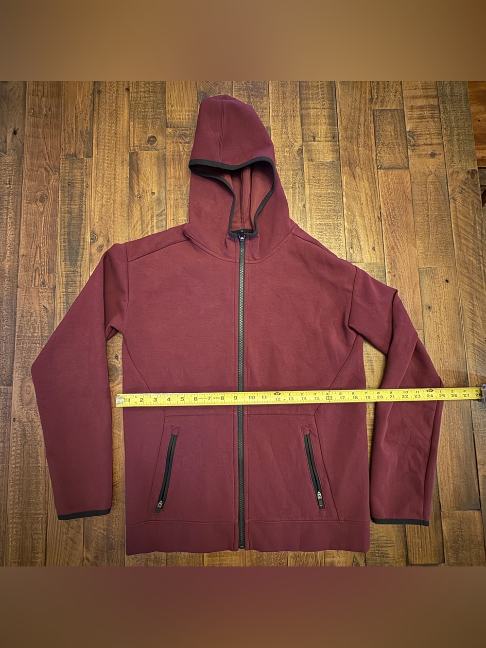 DSG Full Zip Performance Hoodie – Men’s XL 18– Burgundy Stretch Athletic Jacket - Picture 5 of 7